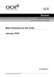 Mark scheme - January