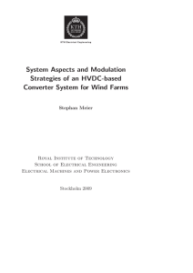 System Aspects and Modulation Strategies of an HVDC