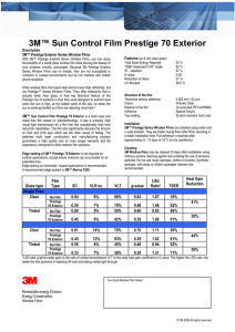 3M™ Sun Control Film Prestige 70 Exterior