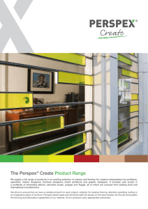 The Perspex® Create Product Range