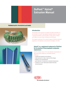 DuPont™ Hytrel® Extrusion Manual