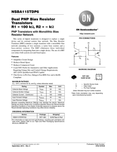 Dual PNP Bias Resistor Transistors R1 = 100 kΩ, R2 = ∞ kΩ