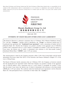 Phoenix Healthcare Group Co. Ltd 鳳 凰 醫 療 集 團 有 限 公 司