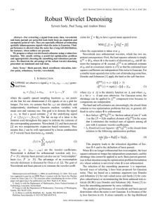 Robust wavelet denoising - Signal Processing, IEEE Transactions on