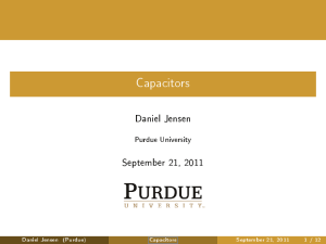 Capacitors - Purdue University