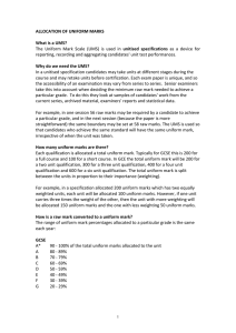 how raw marks are converted to uniform marks