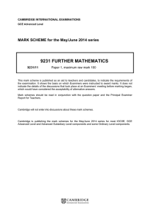 June 2014 Mark scheme 11 - Cambridge International Examinations