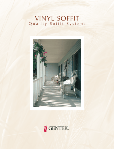 VINYL SOFFIT - Gentek Building Products