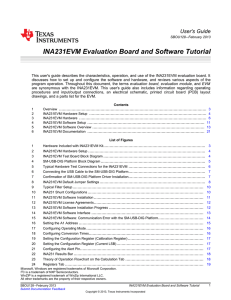 INA231EVM User`s Guide