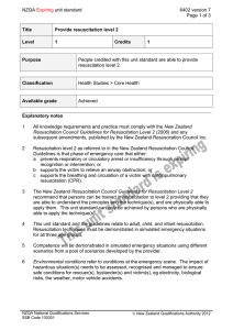 NZQA Expiring unit standard 6402 version 7 Page 1 of 3 Title