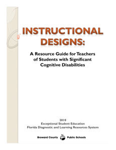 A Resource Guide for Teachers of Students with Significant