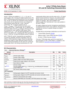 Artix-7 FPGAs Data Sheet: DC and AC Switching