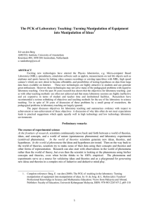 The PCK of Laboratory Teaching: Turning