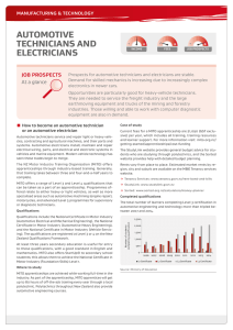 Automotive Technicians and Electricians