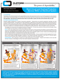 Short Circuit and Overload Protection Devices Within an Electrical