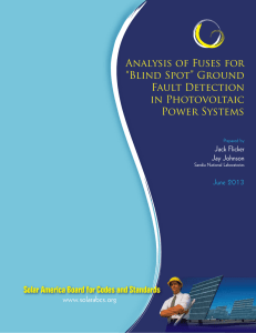 Analysis of Fuses for “Blind Spot” Ground Fault Detection in