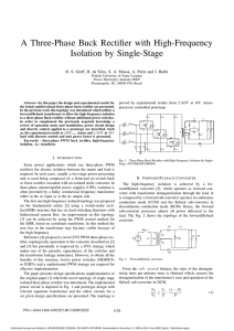 A Three-Phase Buck Rectifier with High-Frequency