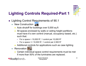 Lighting Controls Required-Part 1