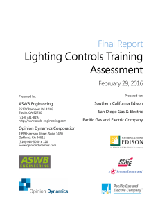 Lighting Controls Training Assessment