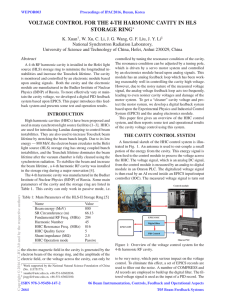 Voltage Control for the 4-Th Harmonic Cavity in Hls Storage Ring