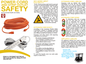 Power Cord and Strip Outlet Safety