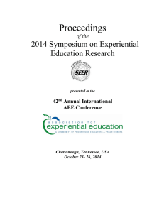 2014 SEER Abstracts - Association for Experiential Education
