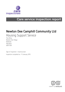 Newton Dee Camphill Community Ltd Housing