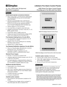 LifeAlarm Fire Alarm Control Panels