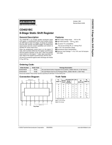 CD4021BC 8-Stage Static Shift Register