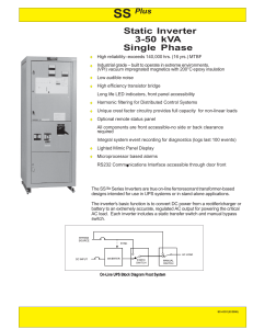 Static Inverter 3-50 kVA Single Phase