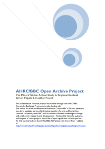 AHRC/BBC Open Archive Project