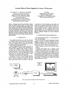 Acoustic effects of motor supplied by various VSI inverters