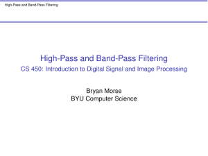 High-Pass and Band-Pass Filtering