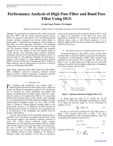 Performance Analysis of High Pass Filter and Band Pass Filter