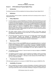 ETSI IPR Policy