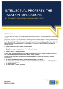 intellectual property: the taxation implications