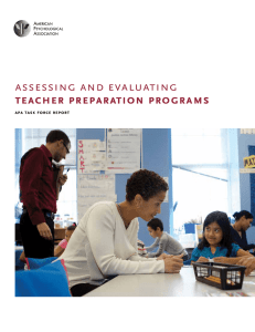 assessing and evaluating teacher preparation programs