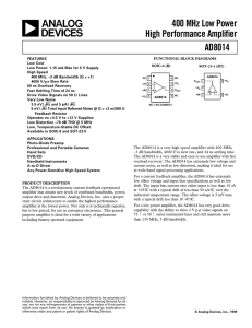 Analog Devices AD8014ARZ datasheet: pdf