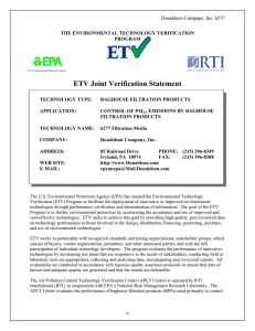 US EPA Environmental Technology Verification Statement