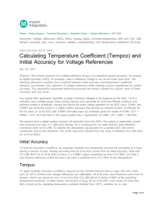 Calculating Temperature Coefficient (Tempco)