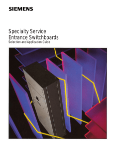 Specialty Service Entrance Switchboards