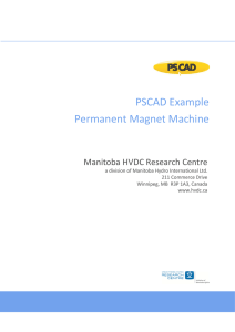 PSCAD Example Permanent Magnet Machine