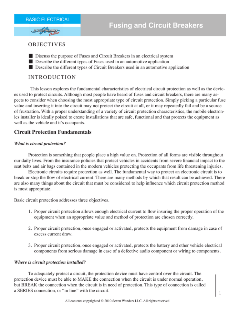 Fusing and Circuit Breakers Pro