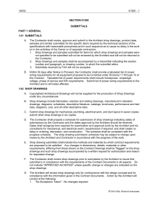 14002 01300 - 1 SECTION 01300 SUBMITTALS PART 1 GENERAL