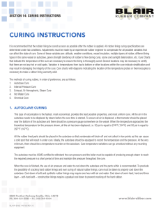 Curing Instructions