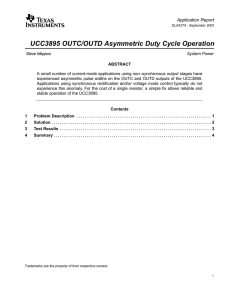 UCC3895 CD Output Asymmetric Duty Cycle Operation