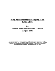 Using Assessment for Developing Team