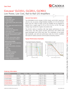 COMLINEAR® CLC1011, CLC2011, CLC4011