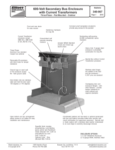 Bulletin 340-067 dated 2016 600 Volt Secondary Bus Enclosure