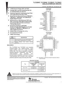 Analog Interface Circuits